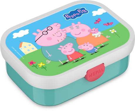 Mepal Lunchbox Campus – 750 ml – Lunchbox mit Fächern für Kinder – geeignet für 4 Sandwiches – Peppa Pig