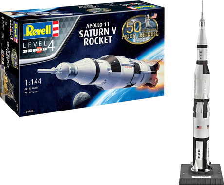 Revell Modellbausatz Militärfahrzeuge – 04909 Apollo Saturn V Kunststoff – 1:144 – Modellbau