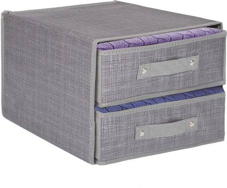 Springos Schrank-Organizer | Kleiderorganisator | Lagerung | 2 Schubladen | grau