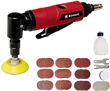 Einhell pneumatischer Winkelschleifer TC-PA 50 - ø50 mm - 20.000 t min - inkl. 50-teiliges Schleifpapier-Set