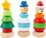 Small Foot - Holzstapelturm Weihnachtsfigur, pro Stück