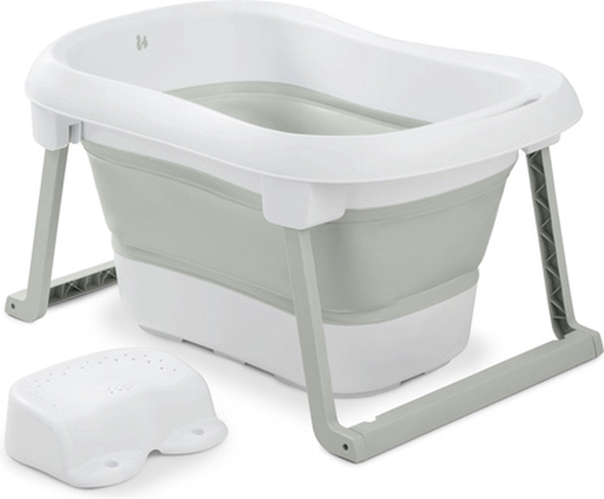 Hauck Wash n Fold L – Babybadewanne – faltbar – Weiß – Salbei