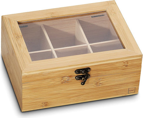 Kela Teebox, Bambus, 6 Fächer - | Nein