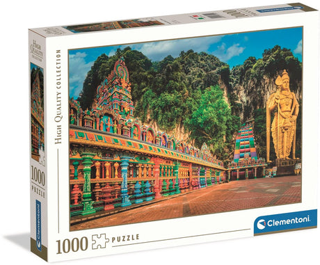 Ty Clementoni bemalte Batu-Höhlen – bunte Höhlen – Puzzle 1000 Teile Erwachsene – Puzzle HQC, hochwertige Sammlung ab 12 Jahren