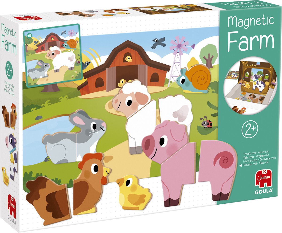 Goula jumbo - - magnetic farm - boerderij magneten - speelgoed vanaf 2 jaar