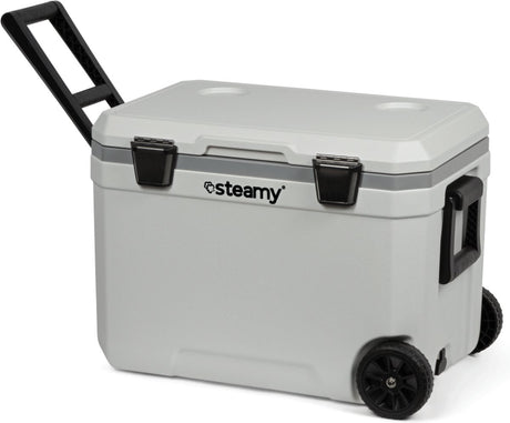 Steamy marine 45 roller - grote koelbox op wielen - speciaal voor op de boot - 45 liter - wit