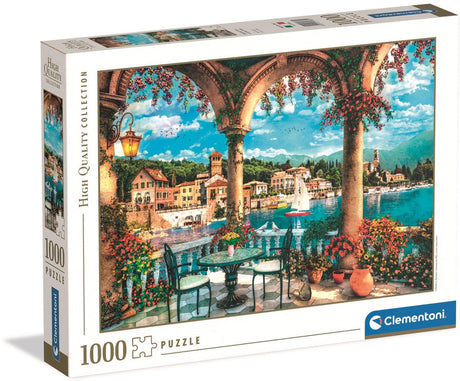 Clementoni Puzzle Kunstwerke Blick auf den Comer See, 1000 Teile.