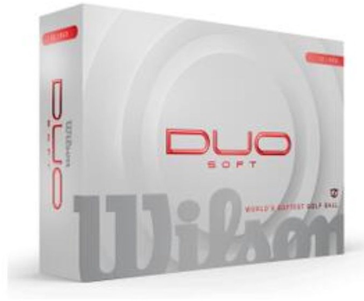 Wilson Duo Soft Golfbälle 2025 – rot – 12 Stück