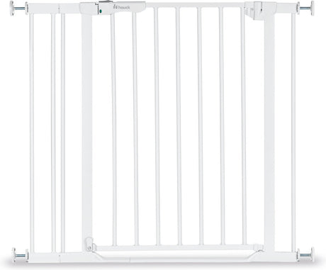 Hauck Clear Step Autoclose 2 Treppenschutzgitter mit 9 cm Verlängerung – 84 bis 89 cm – weiß