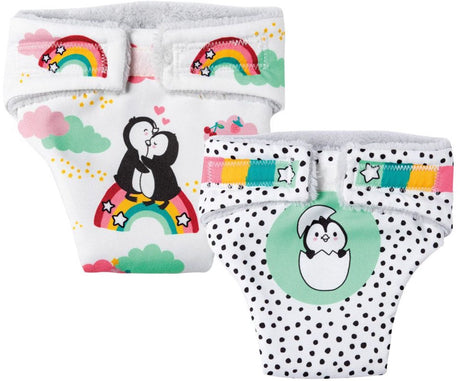 Heless Pinguin-Puppenwindeln 2 Stück, 28-35 cm