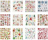 Creativ Company Weihnachtsaufkleber-Paket, 12 Blatt