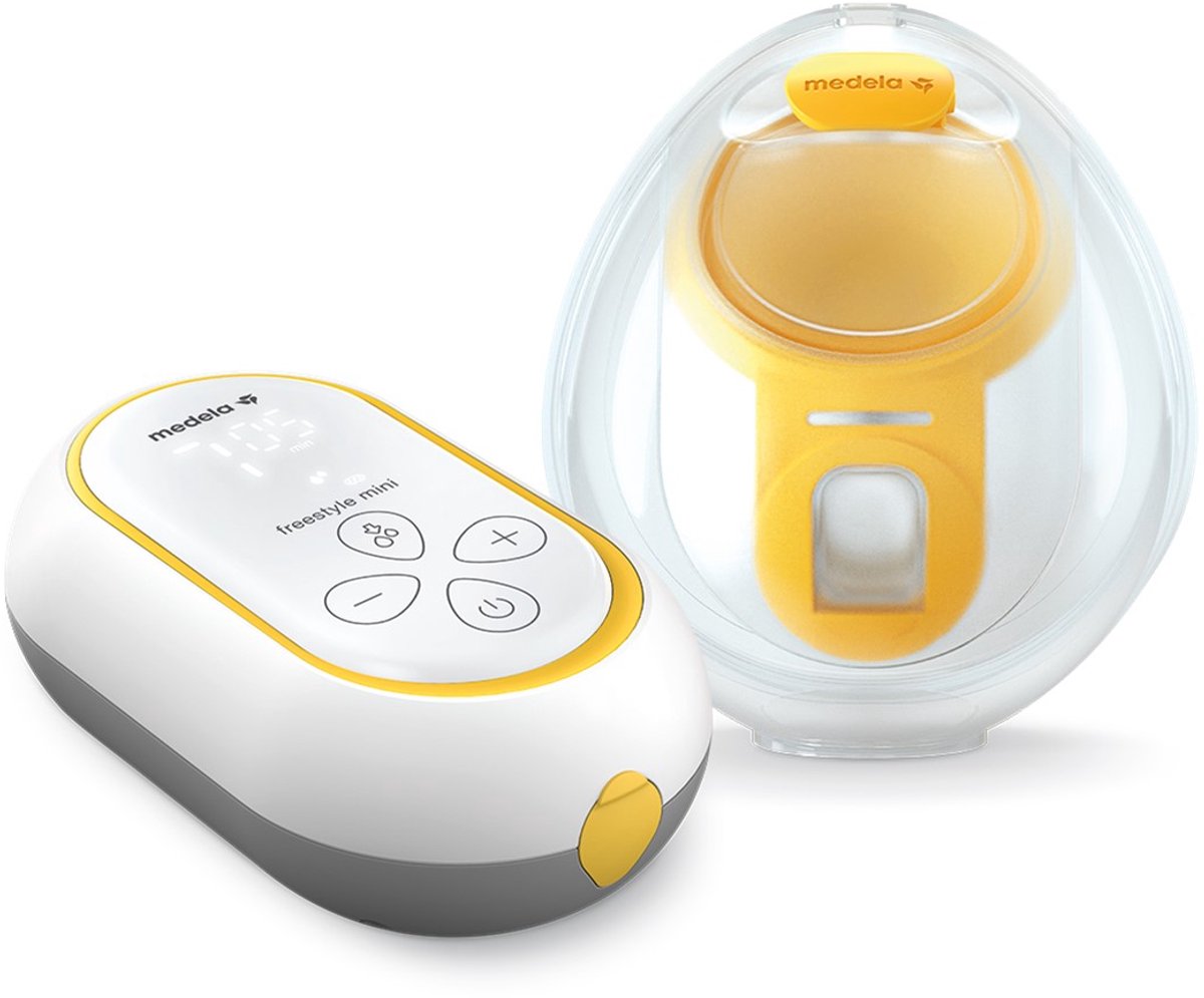 Medela Freestyle Mini Freisprecheinrichtung – einzelne elektrische Milchpumpe – tragbar – Freisprechbecher – wiederaufladbarer Akku
