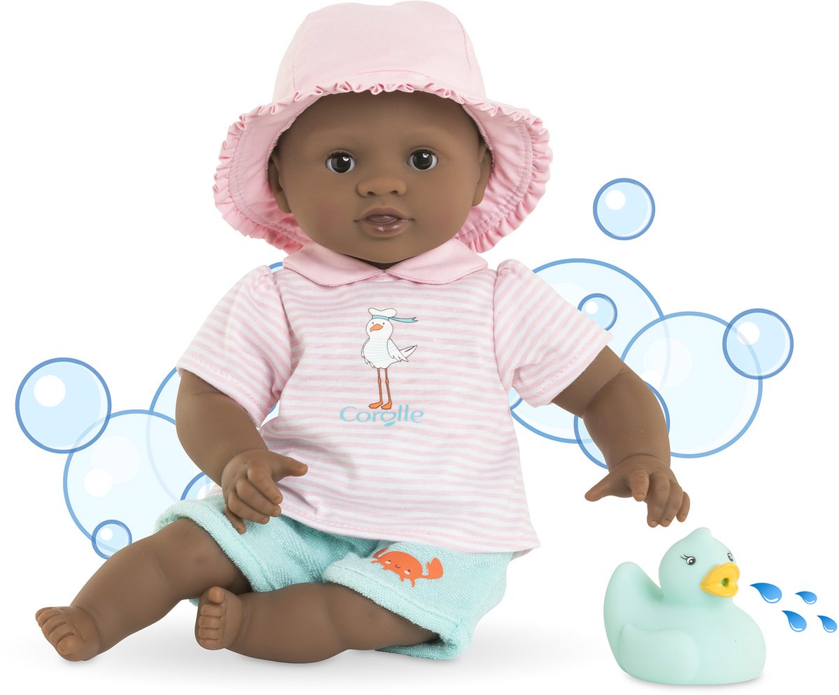 Corolle Badepuppe Alyzee – Babypuppe 30 cm, wasserabweisend, mehrfarbig.