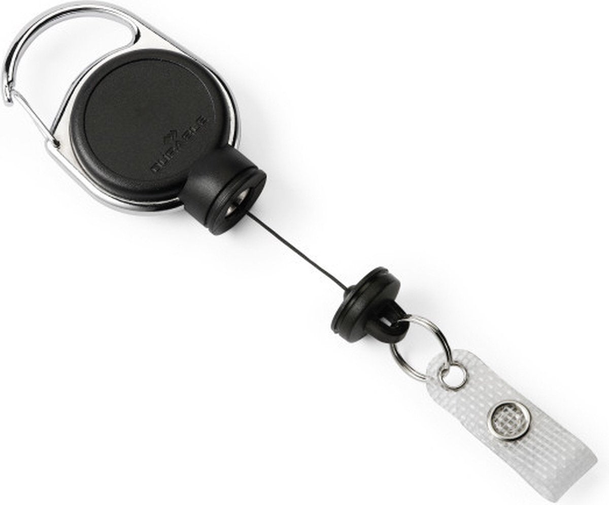 Robuste Abzeichenrolle – 60 cm – schwarz – inklusive Schlüsselhalter