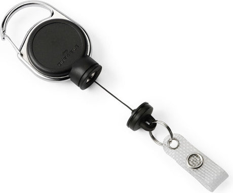 Robuste Abzeichenrolle – 60 cm – schwarz – inklusive Schlüsselhalter
