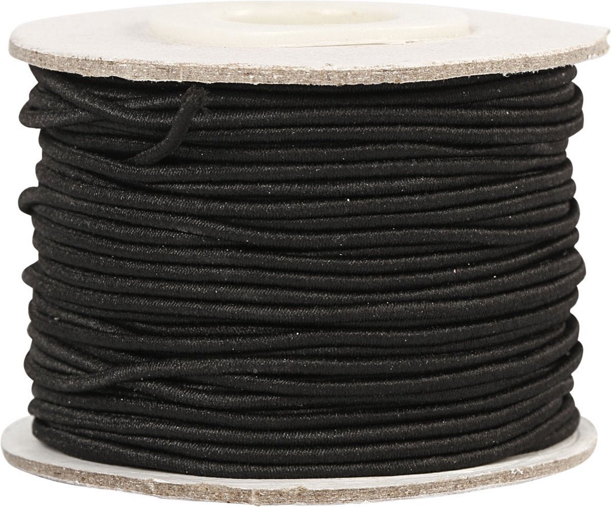 Elastische Dicke 1mm schwarz, 25m