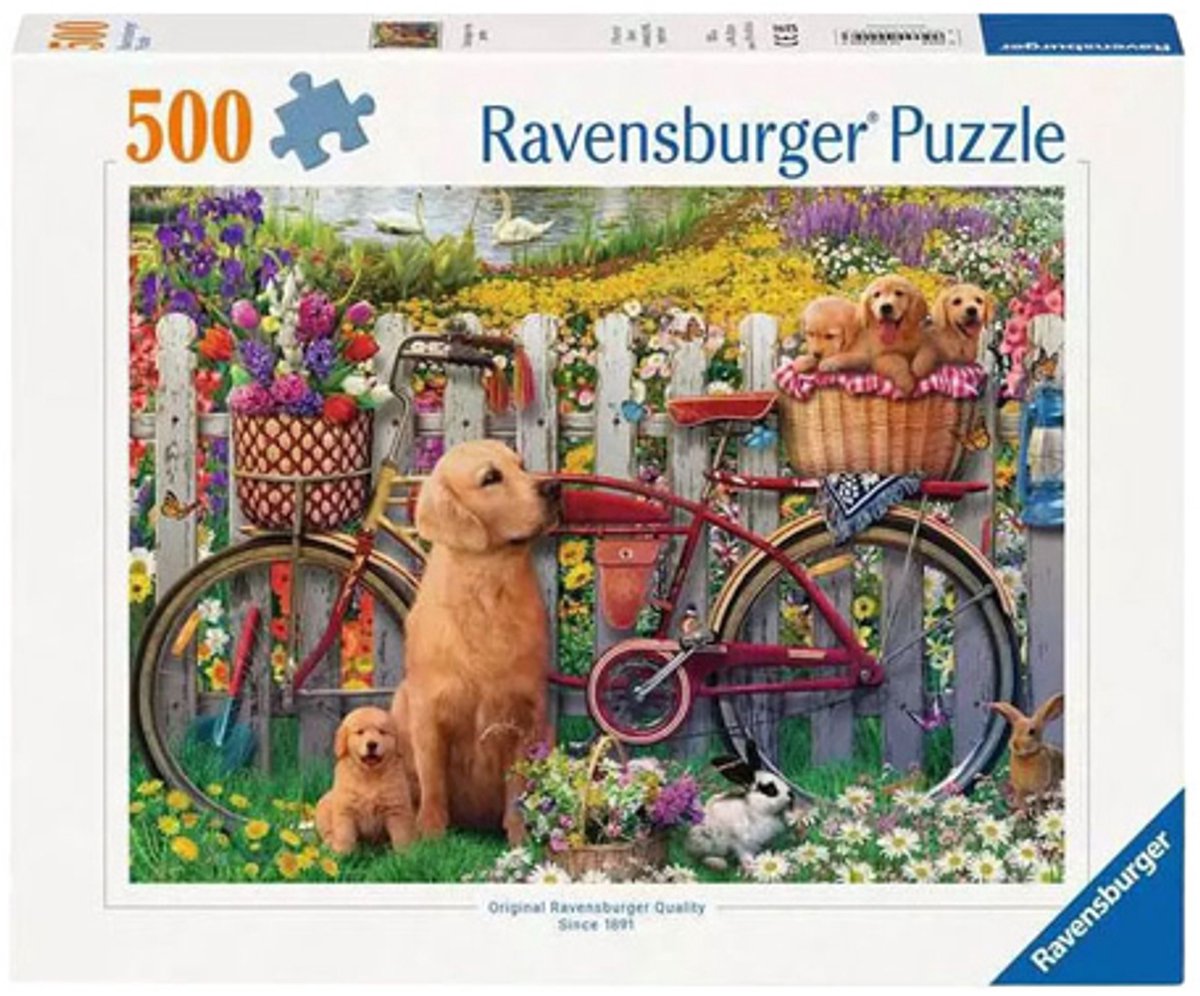 Ravensburger Puzzle Hundegarten - Puzzle 500 Teile Tiere.
