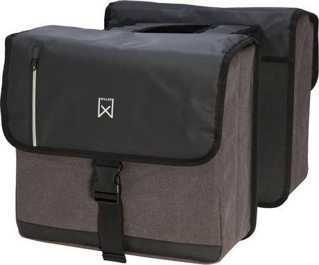 Willex – Doppelte Canvas-Bisonyl-Tasche – 46 Liter – Universalbefestigung – Schwarzgrau