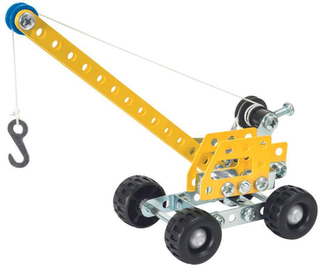 Eitech® Baukasten – Mini-Kran-Baukasten – 73-teilig – Metallbaukasten mit Werkzeug – Konstruktionsspielzeug – ab 6 Jahren