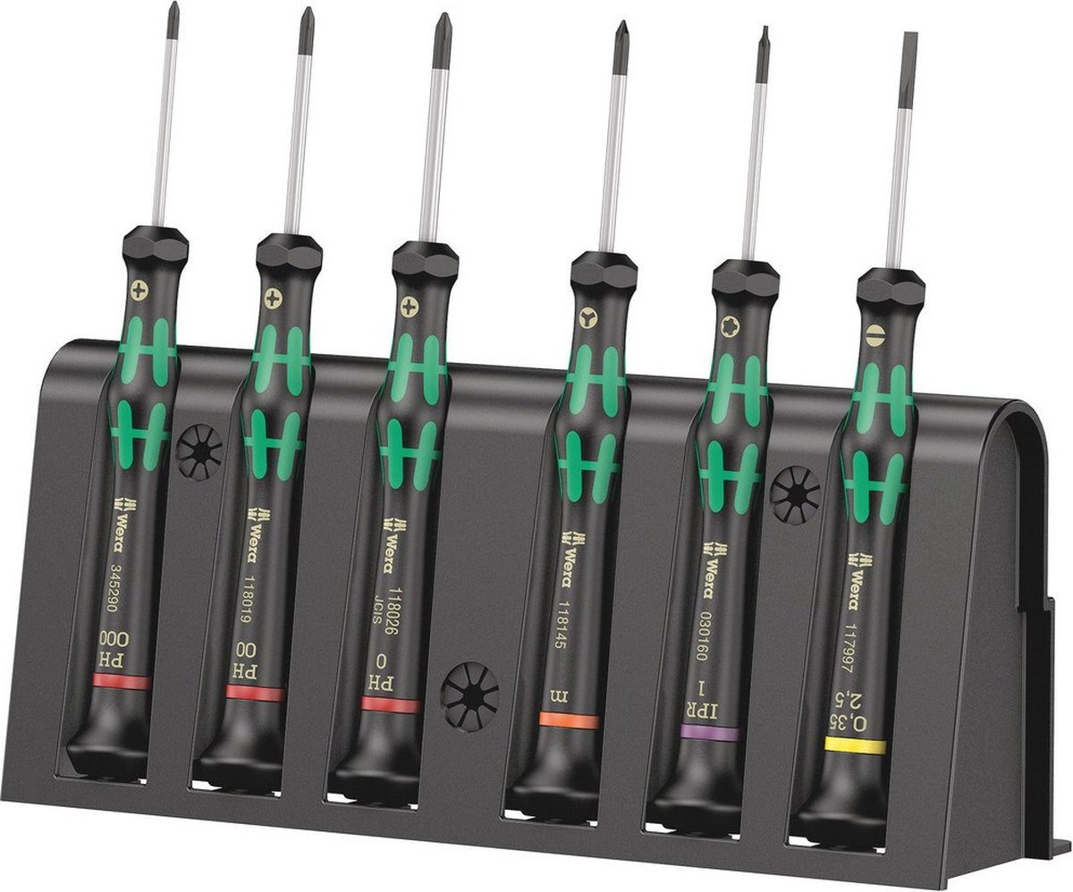 Wera 6-teiliges Mikro-Schraubendreher-Set + Halter – 2050 6