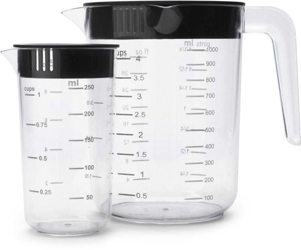 Brabantia Tasty+ Messbecher-Set 2-teilig dunkelgrau