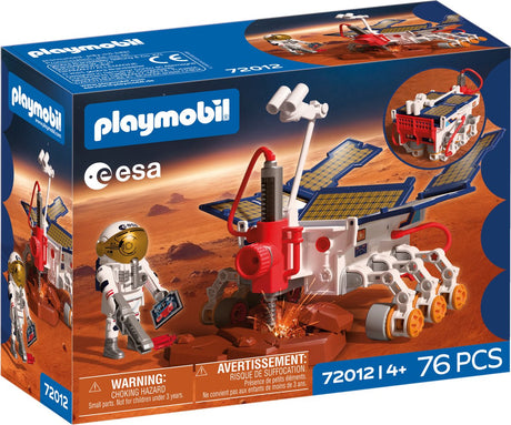 Playmobil Space Esa Mars Exploration Rover | Astronaut - mobiler Rover mit bohrenden Solarpaneelen | hochwertiges Weltraum-Spielzeugset für Kinder ab 4 Jahren | 72012