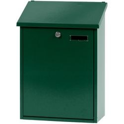 V-Teil - Wandbriefkasten Sebastian - verzinkter Stahl pulverbeschichtet - grün - Briefkasten