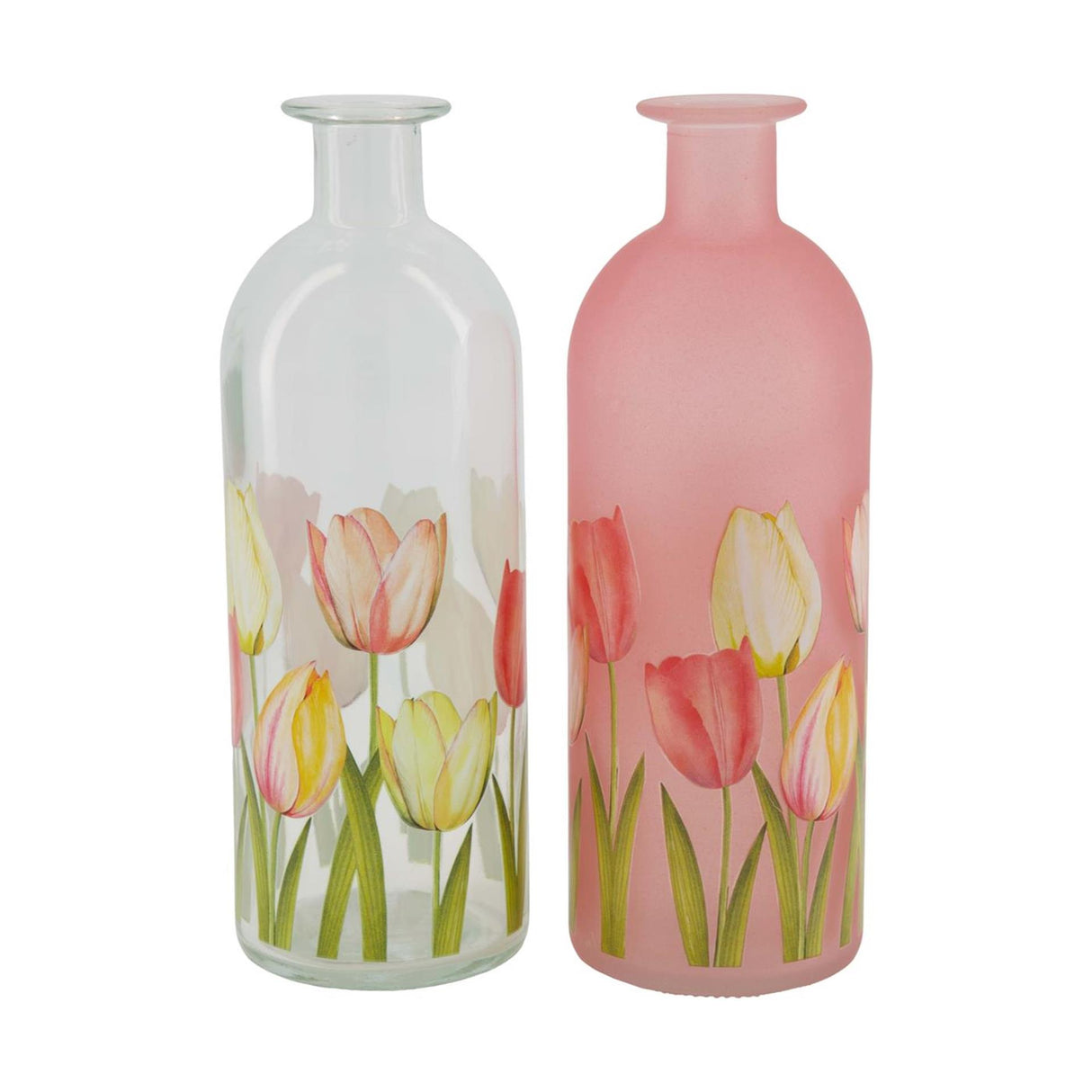 Dijk Natural Collections Flasche mit Tulpendruckglas ø7xh20,5cm