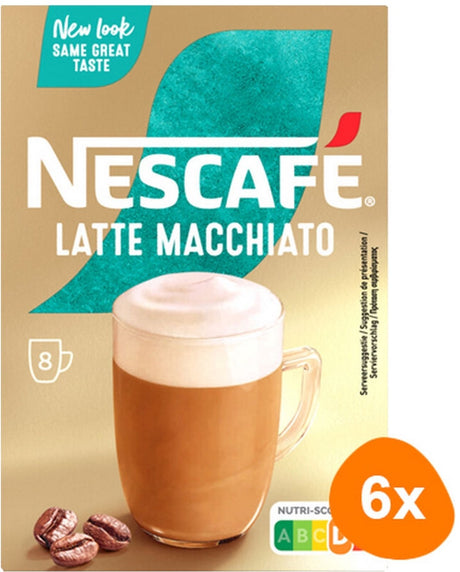 Nescafé Latte Macchiato Instantkaffee – 6 Kartons x 8 Beutel