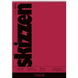 Skizzenblock braun rot