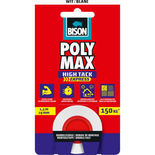 Bison Poly Max Klebeband weiß 1,5 m | 2 Stk