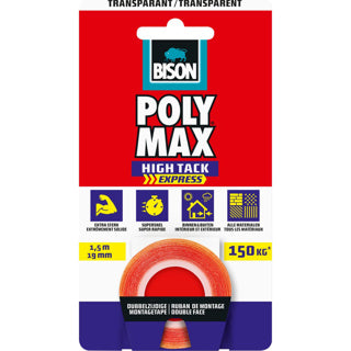 Bison Poly Max Klebeband transparent 1,5 m | 2 Stk