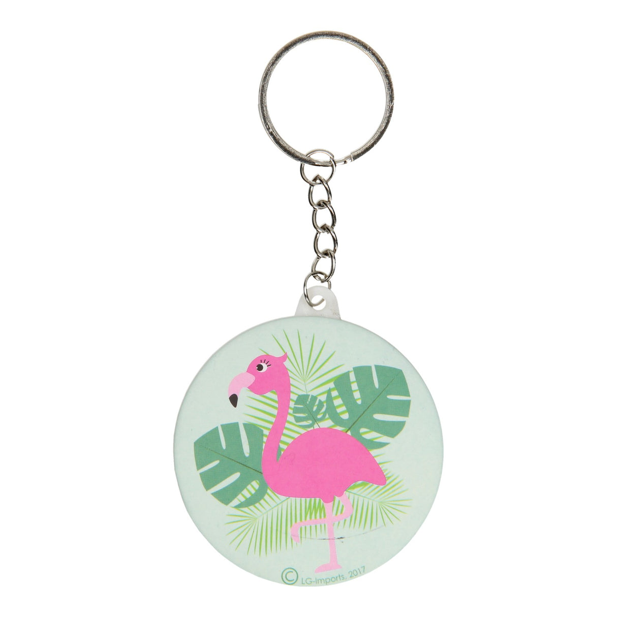 LG imports key ring flamingo with mirror