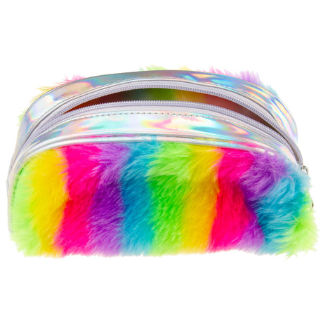 Duckiez flauschiges Federmäppchen Regenbogen