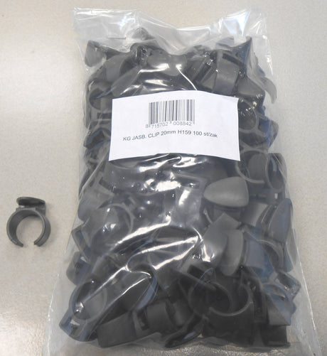 Hesling jasbd Hes Clip 20mm grau PVC DS a 10