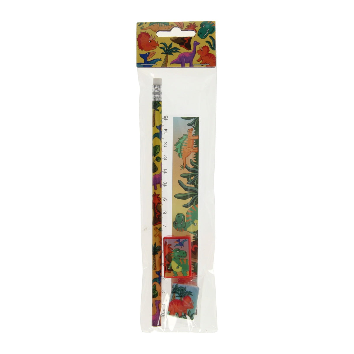 Schreibset Dinosaurier 19 cm 4er-Set | 24 Stück