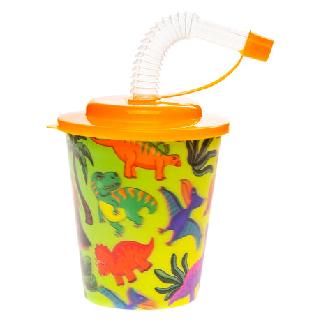 Duckiez Cup mit Deckel und Strohdinosaurier, 12st.