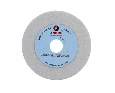 Andre vlak slijpwiel 125mm x 20mm x 20mm 99a60k7ve01-35 wit type 1