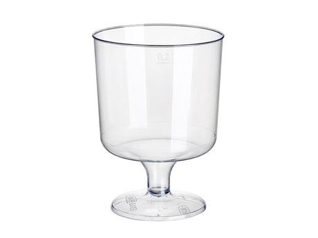 Papstar Kunststoff-Weingläser mit Sockel 200 ml ø7,2 x 10 cm, glasklar, aus recycelbarem PS