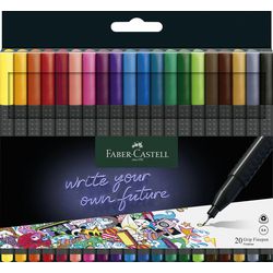 Fineliner faber-castell grip grijs