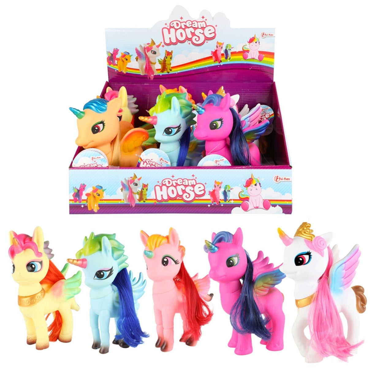 Toi-toys Toi Toys Einhorn langes Haar 19cm