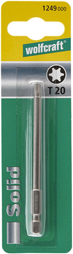 Wolfcraft Schraubbit massiv | tx20 | 89mm | 1 Stück - 1249000
