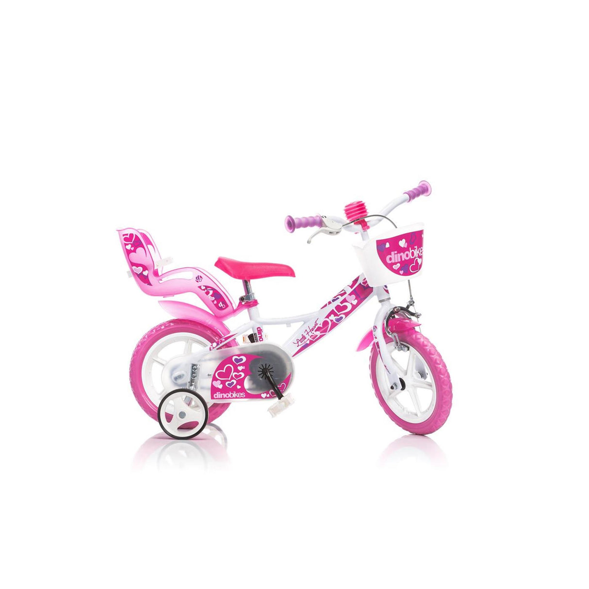 Dino kleines Herz 16 Zoll 31 cm Mädchen Knijprem Weißrosa
