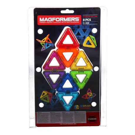 Magformers Triangle Standard Set Line – 8 Teile – Magnetischer Baukasten