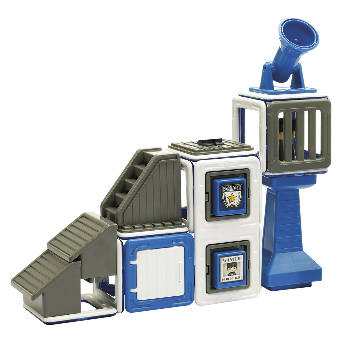 Magformers S.T.E.M. Erstaunliches Polizei-Set, 50-teilig.