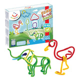 Spaghetteez 70-teiliges Set – flexible Baustäbe – Spielzeug 4,5,6,7,8 Jahre Jungen und Mädchen – Basteln Mädchen Jungen – Konstruktionsspielzeug – Montessori-Spielzeug – Lernspielzeug