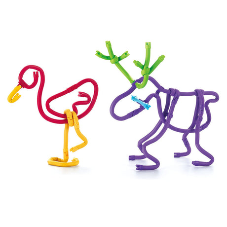 Spaghetteez 70-teiliges Set – flexible Baustäbe – Spielzeug 4,5,6,7,8 Jahre Jungen und Mädchen – Basteln Mädchen Jungen – Konstruktionsspielzeug – Montessori-Spielzeug – Lernspielzeug