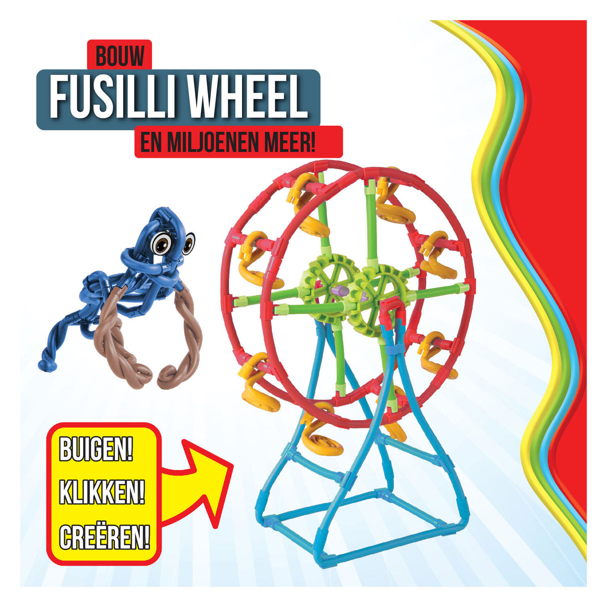 CLICS SpaghetteEez Fusilli Ferris Wheel Flexible Building Building, 46dlg.