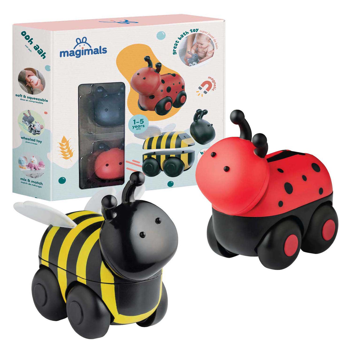 Clics Magimals Wheely-Insekten-Box – 6 Stück.