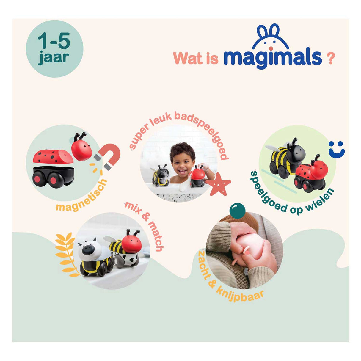 Clics Magimals Wheely-Insekten-Box – 6 Stück.